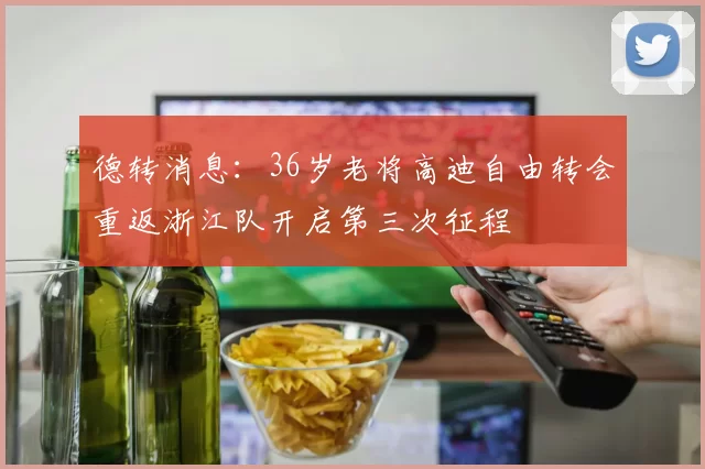 德转消息：36岁老将高迪自由转会重返浙江队开启第三次征程