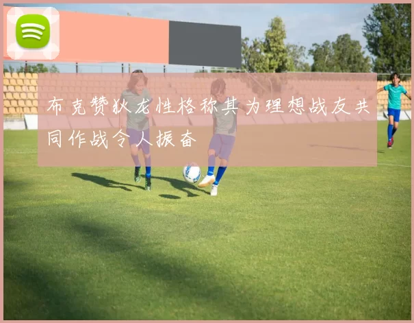 布克赞狄龙性格称其为理想战友共同作战令人振奋